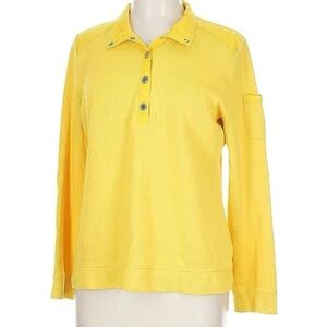 NAME YOUR PRICE • Lauren Ralph Lauren Yellow V-Neck Button Up Sweater Sz Medium